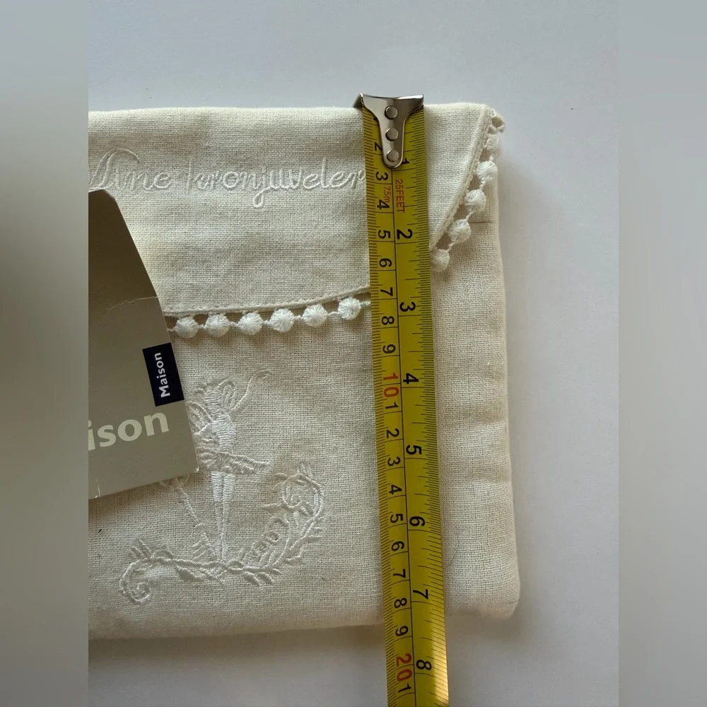 Madison Ivory Embroidered‎ Cosmetic Bag